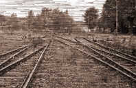 Gleisanlagen 1959 im Bahnhof Herbach - Gruhl (Teilansicht)