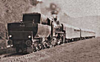 Dampfzug im Sommer 1960 kurz vor Marienwald