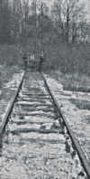 Damaliges Ende der Bahnstrecke nach Marienwald im Jahr 1958