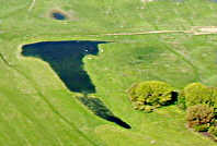 Luftbild Der Rabensteiner See, unten, mit Baldur - See, oben