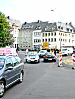 der Ritterplatz in Reichenweiler, bisherige Verkehrssituation